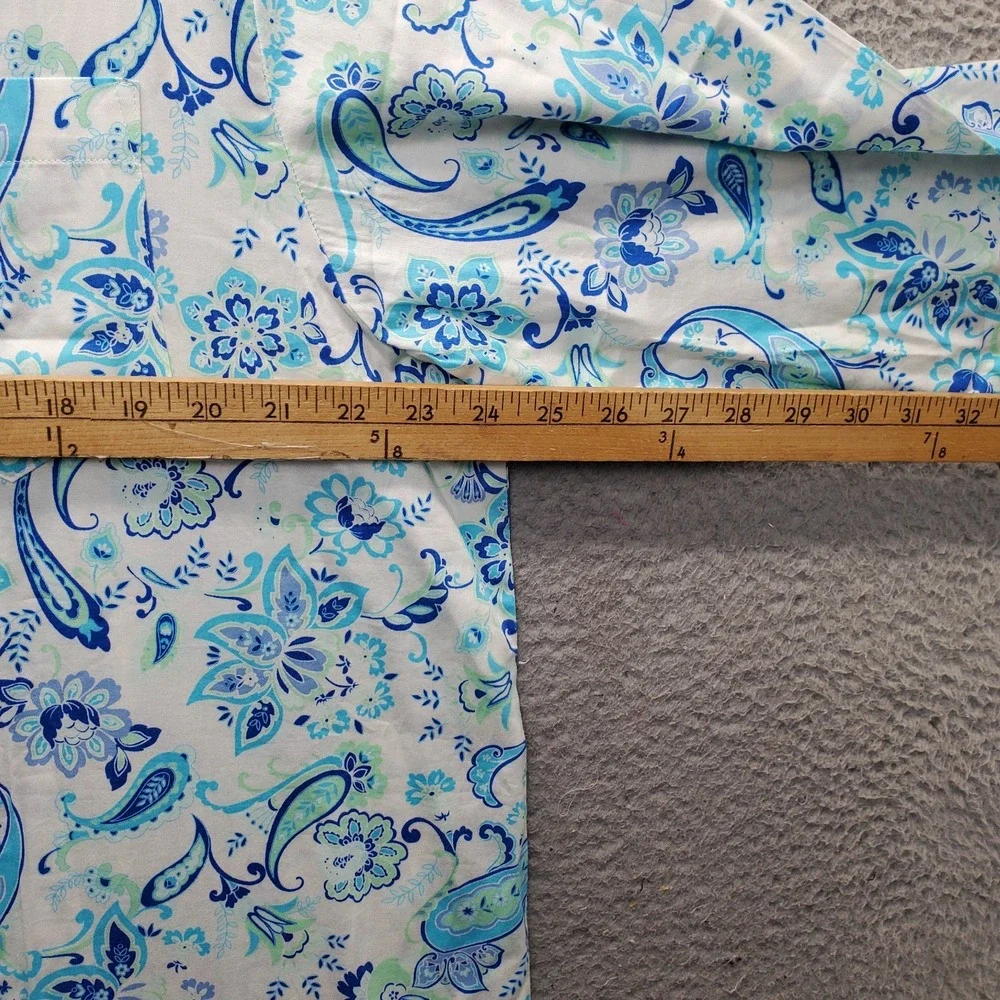 Lot of 2 Adonna Pajama Top Womens Plus 1X Multi Polka Dot Sleepwear Button Front